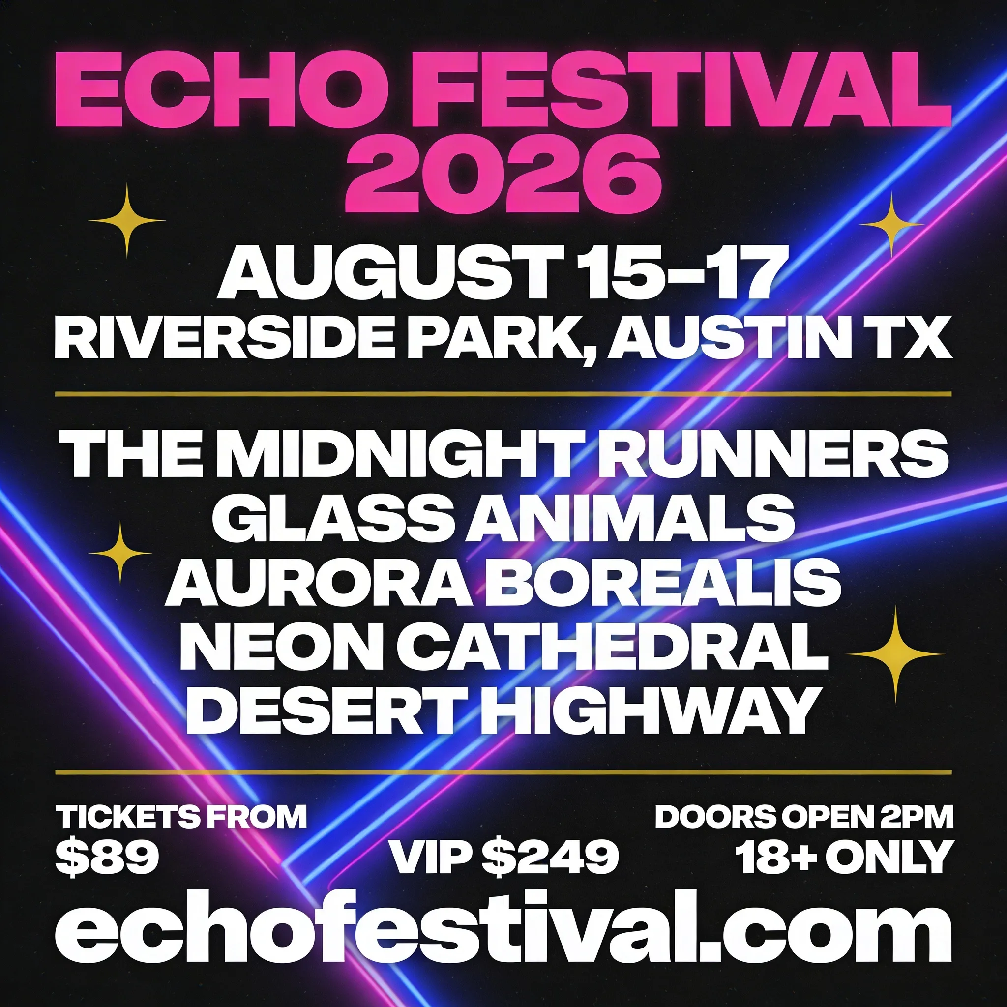 Seedream 4.5: ECHO FESTIVAL 2026 poster