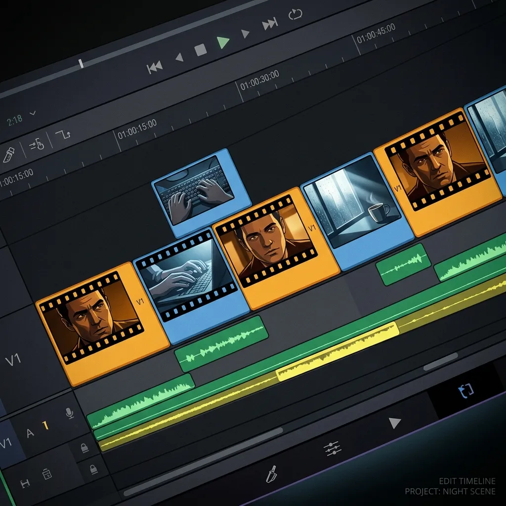 B-roll placed at clip boundaries provides cover for consistency seams — a production technique, not a prompting fix.