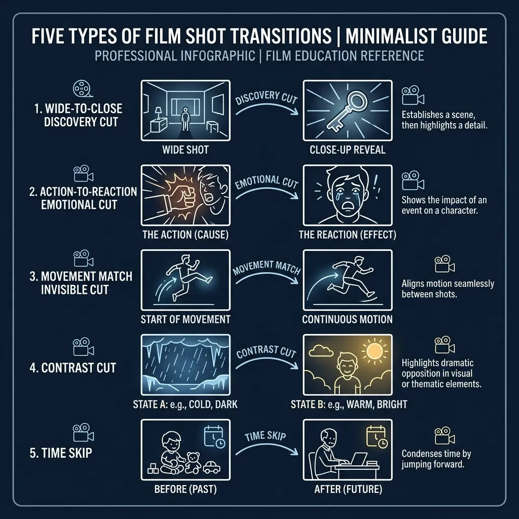 Five types of film shot transitions