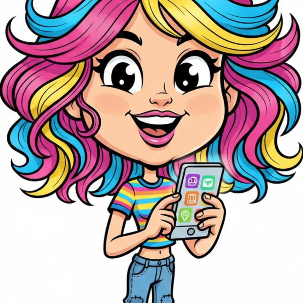 用于社交媒体、礼物和娱乐的漫画像