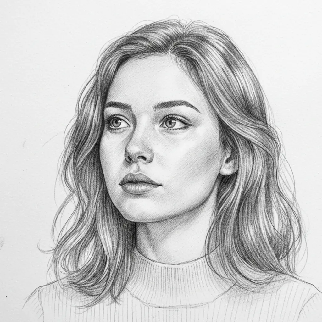 Karakalem Eskizi — Klasik Grafit Portre Çizimi